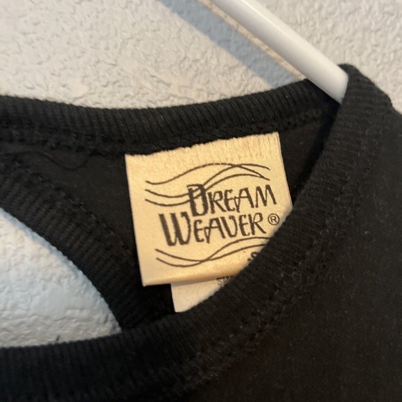 Vintage Dream Weaver Cotton Blend Black Keyhole Back Tunic Top/Dress Size Small - Picture 3 of 6